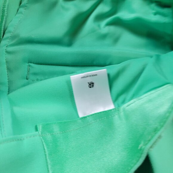 Express Stylist Pants Womens 4 Green Pleated Pant Trouser Tapered Career - Picture 3 of 7